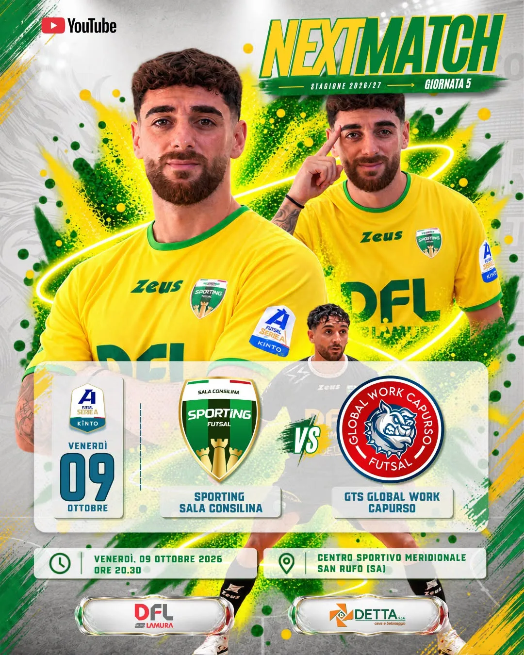 Locandina Sporting Sala Consilina – Global Work Capurso
